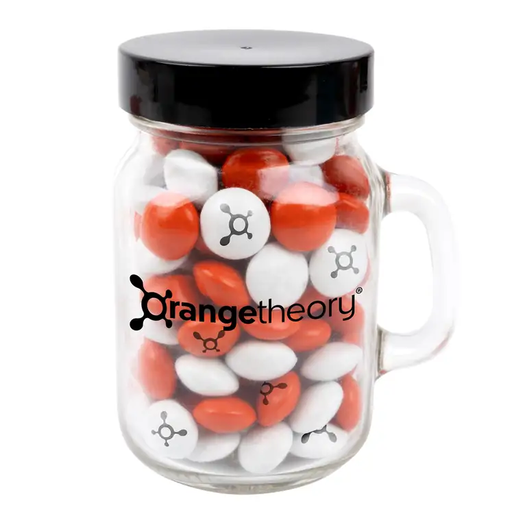 Mini Mason Jar with imprinted chocolate buttons #2
