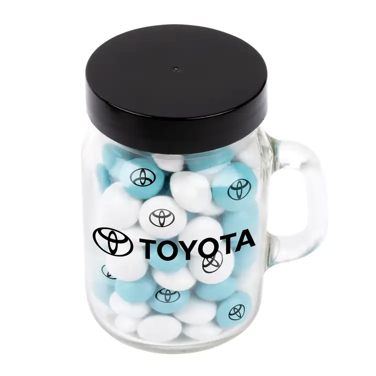 Mini Mason Jar with imprinted chocolate buttons #6