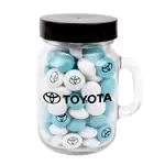 Mini Mason Jar with imprinted chocolate buttons