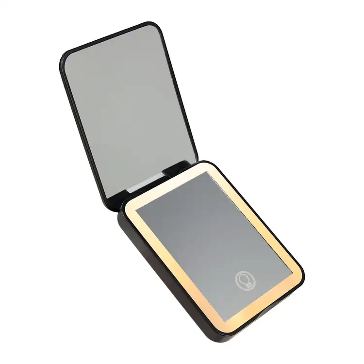 Miroir compact recyclé rechargeable à éclairage DEL #3