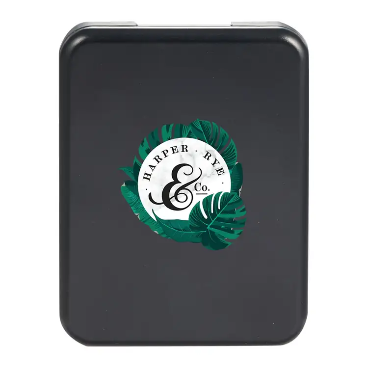 Miroir compact recyclé rechargeable à éclairage DEL