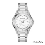 Bulova 38 mm Men’s Watch with White Dial and Graduated Bezel