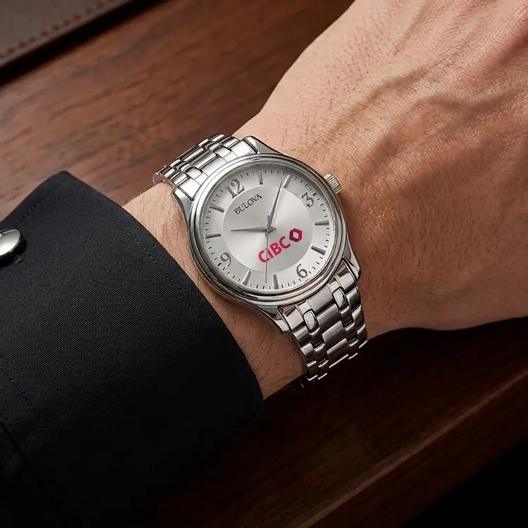 Montre Bulova Corporate 38 mm pour homme à bracelet de ton argent #2