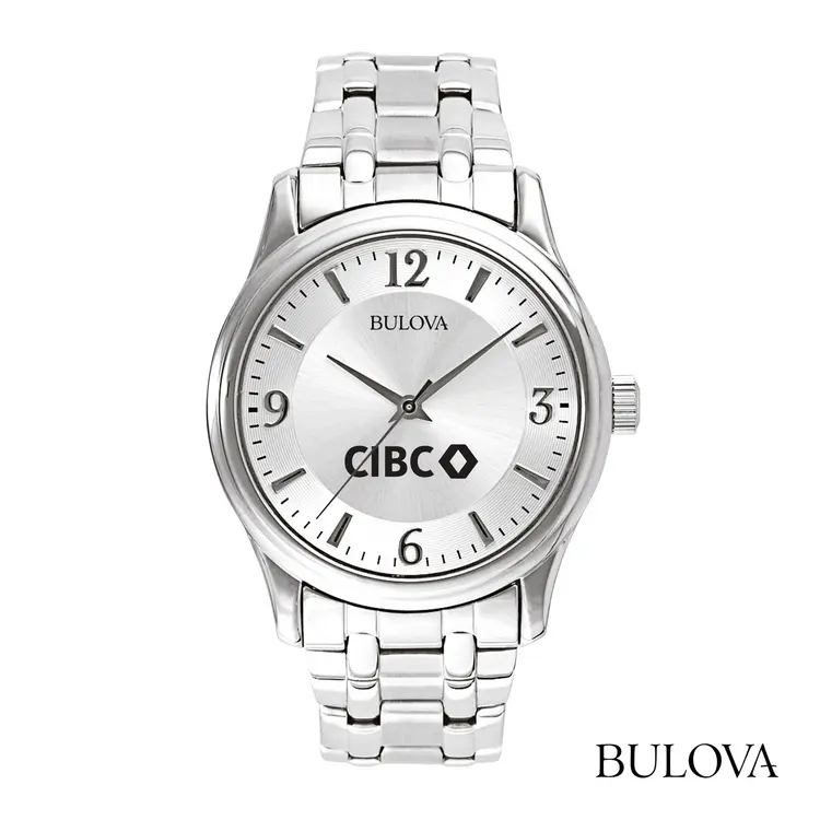 Montre Bulova Corporate 38 mm pour homme à bracelet de ton argent