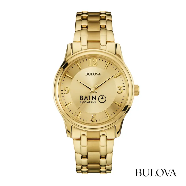 Montre Bulova Corporate 38 mm pour homme à bracelet de ton or