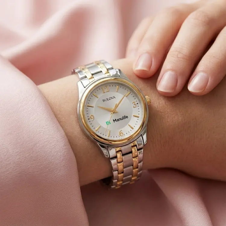 Montre Bulova bicolore 30 mm pour femme à cadran argent #2
