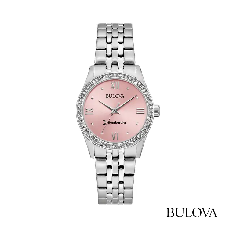 Bulova Ladies' Watch with Crystal Bezel