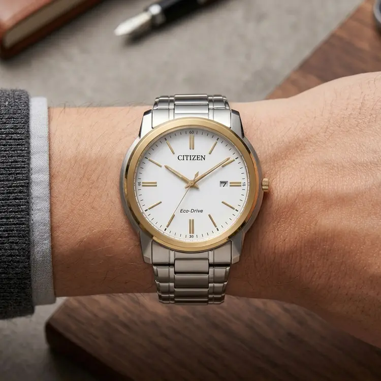 Montre Citizen Eco-Drive Corporate Exclusive bicolore pour homme #4