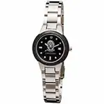 Montre Euro Design pour femme en acier brossé et noir