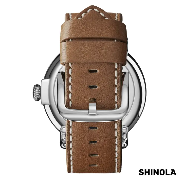 Montre Shinola Runwell 41 mm blanc et brun clair #3