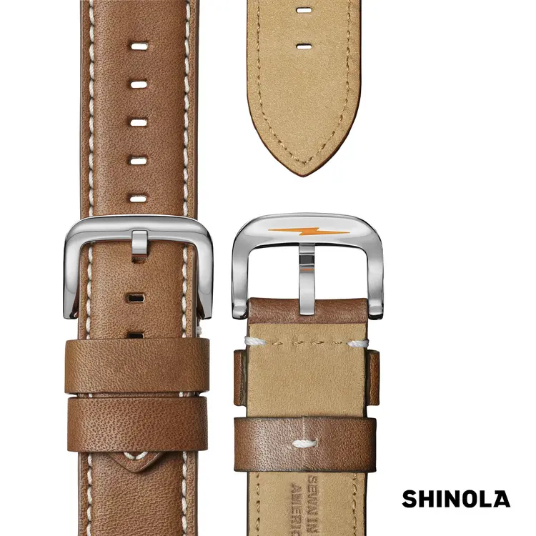 Montre Shinola Runwell 41 mm blanc et brun clair #5
