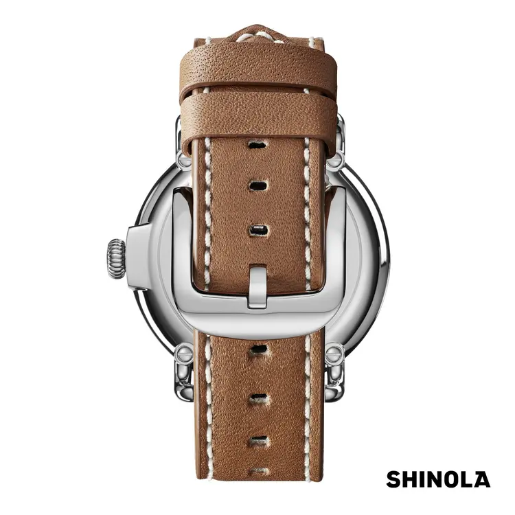 Montre Shinola Runwell 41 mm bleu ardoise et brun clair #5
