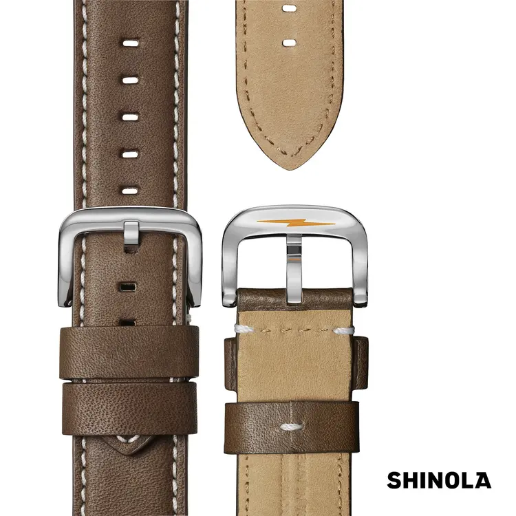 Montre Shinola Runwell 41 mm crème et brun #5