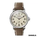 Montre Shinola Runwell 41 mm crème et brun