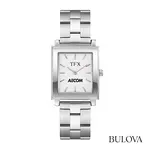 Montre TFX by Bulova rectangulaire pour homme à bracelet en acier inoxydable