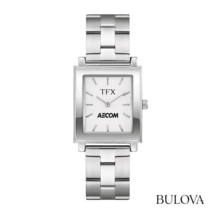 Montre TFX by Bulova rectangulaire pour homme à bracelet en acier inoxydable