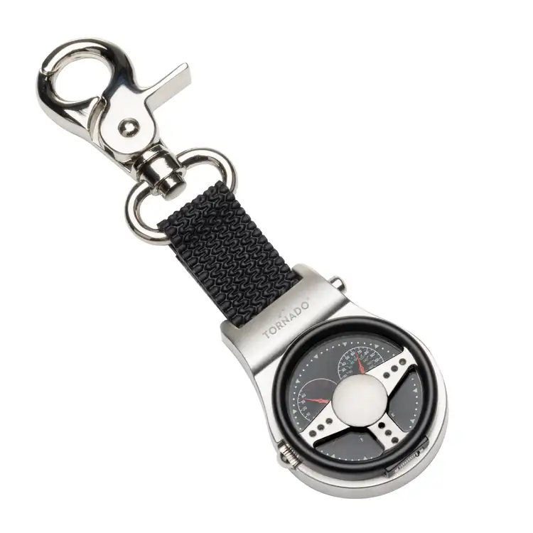 Steering Wheel Pocket Watch with Carabiner