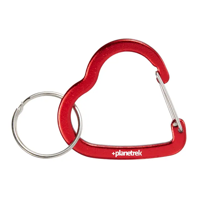 Recycled aluminum heart carabiner #2