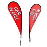 Medium Single Sided Teardrop Flag Kit with Ground Spike