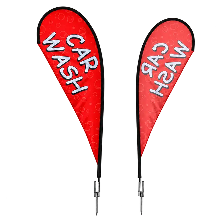 Medium Single Sided Teardrop Flag Kit with Ground Spike