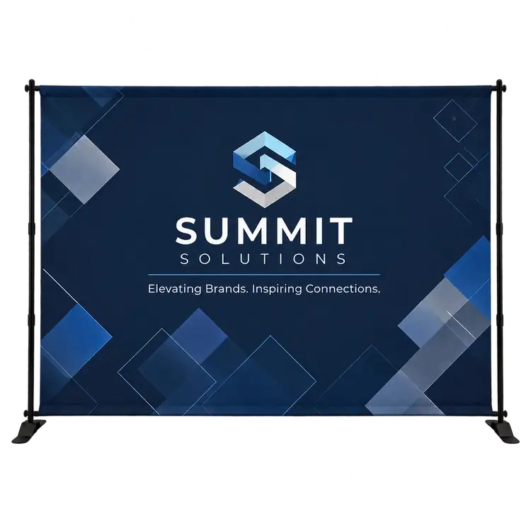 Telescopic Backdrop Display with Blockout Fabric