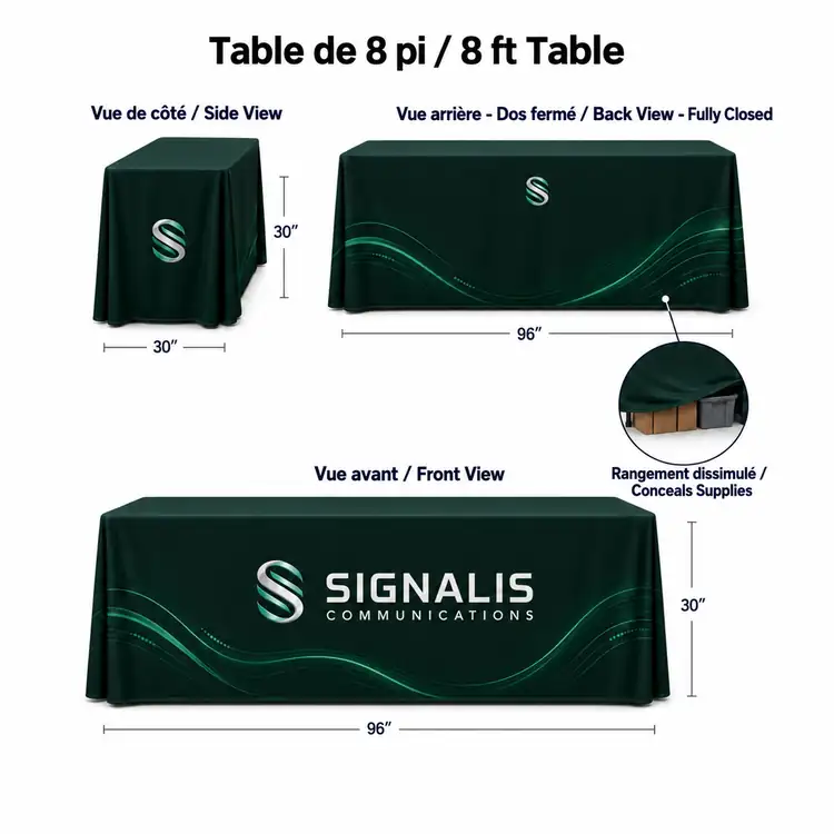Premium Closed Back Convertible Tablecloth #3