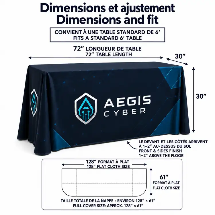 Premium Open Back Drape Tablecloth #3