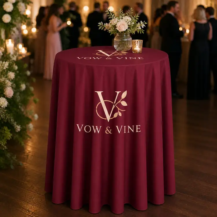 Round Drape Cocktail Tablecloth #2