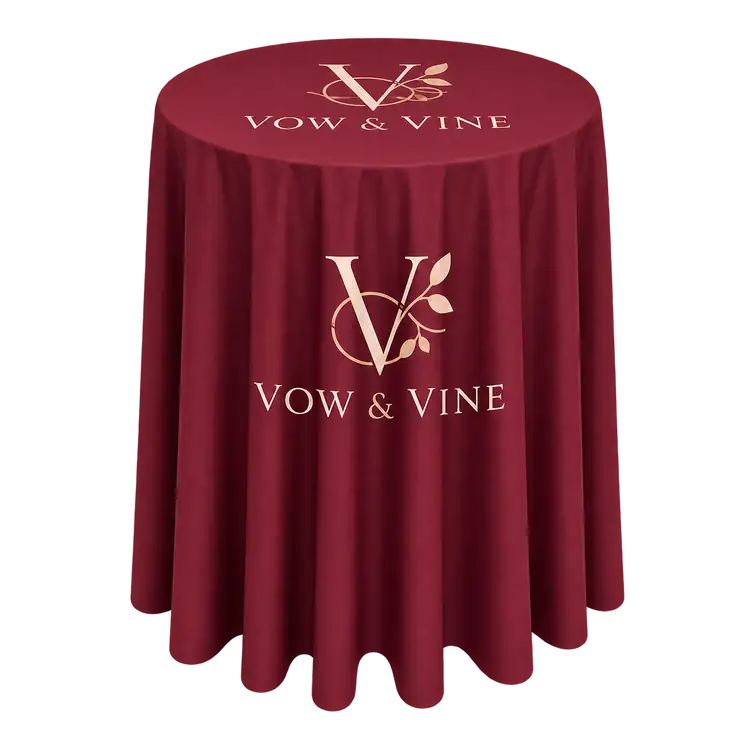 Round Drape Cocktail Tablecloth