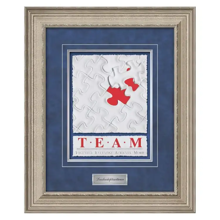 Waterleaf Teamwork Cast Paper Framed Artwork