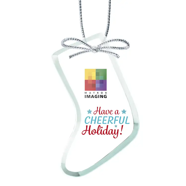 Jade Glass Stocking Ornament Multicolor