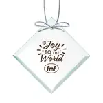 Jade Glass Square Ornament Imprinted