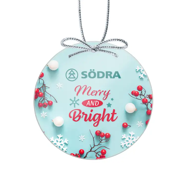 Ornement de Noël circulaire en cristal Starfire Multicolore