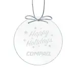Jade Glass Circle Ornament Deep Etch