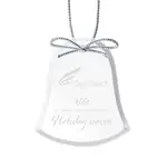 Starfire Crystal Bell Ornament Deep Etch