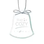 Jade Glass Bell Ornament Deep Etch