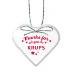 Starfire Crystal Heart Ornament Imprinted