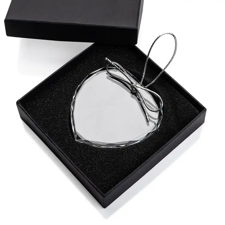 Ornement de Noël coeur en cristal optique Multicolore #2