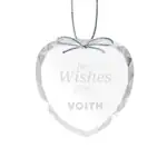 Optical Crystal Heart Ornament Deep Etch