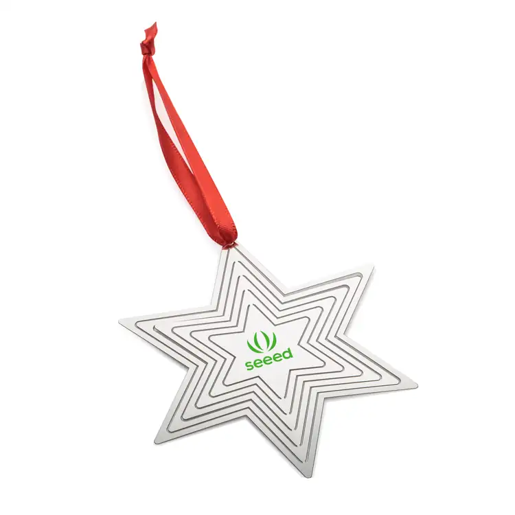 Ornement de Noël étoile 3D Glittering Celebrate #4
