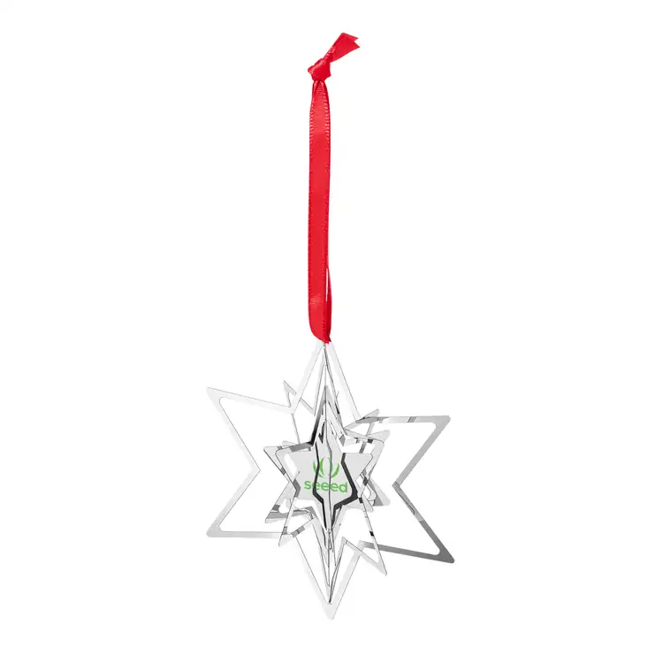 Ornement de Noël étoile 3D Glittering Celebrate