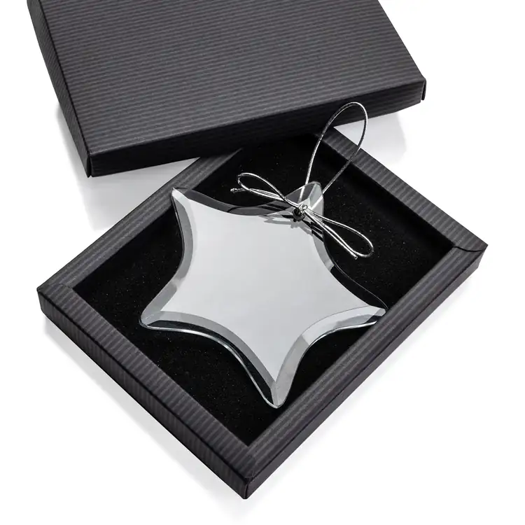 Starfire Crystal Star Ornament Deep Etch #2