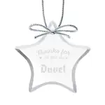 Starfire Crystal Star Ornament Deep Etch