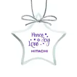 Jade Glass Star Ornament Imprinted
