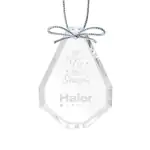 Optical Crystal Teardrop Ornament Deep Etch