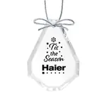 Optical Crystal Teardrop Ornament Imprinted