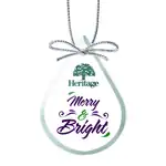 Jade Glass Teardrop Ornament Multicolor