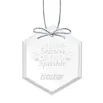 Starfire Crystal Hexagon Ornament Deep Etch