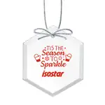Starfire Crystal Hexagon Ornament Imprinted