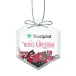 Jade Glass Hexagon Ornament Multicolor